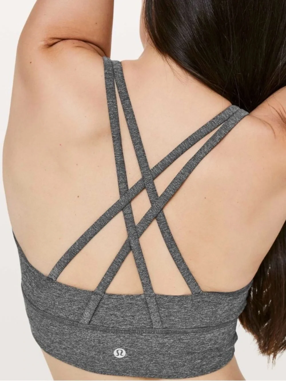 Lululemon Energy Bra *Long Line in Heathered Black